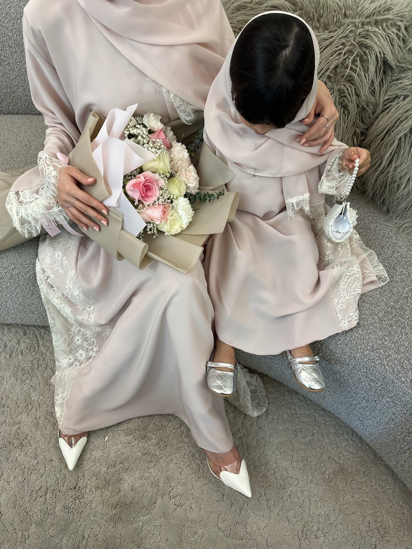 Mini Mai lace abaya & Hijab